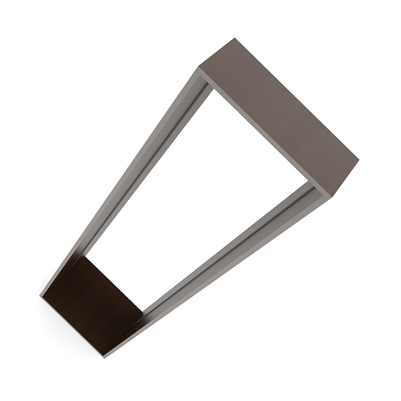 Standing Mirror in Wooden Frame 3D model_2