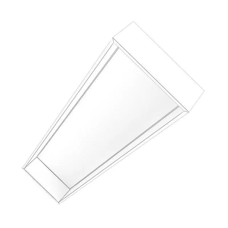 Standing Mirror in Wooden Frame 3D model_0