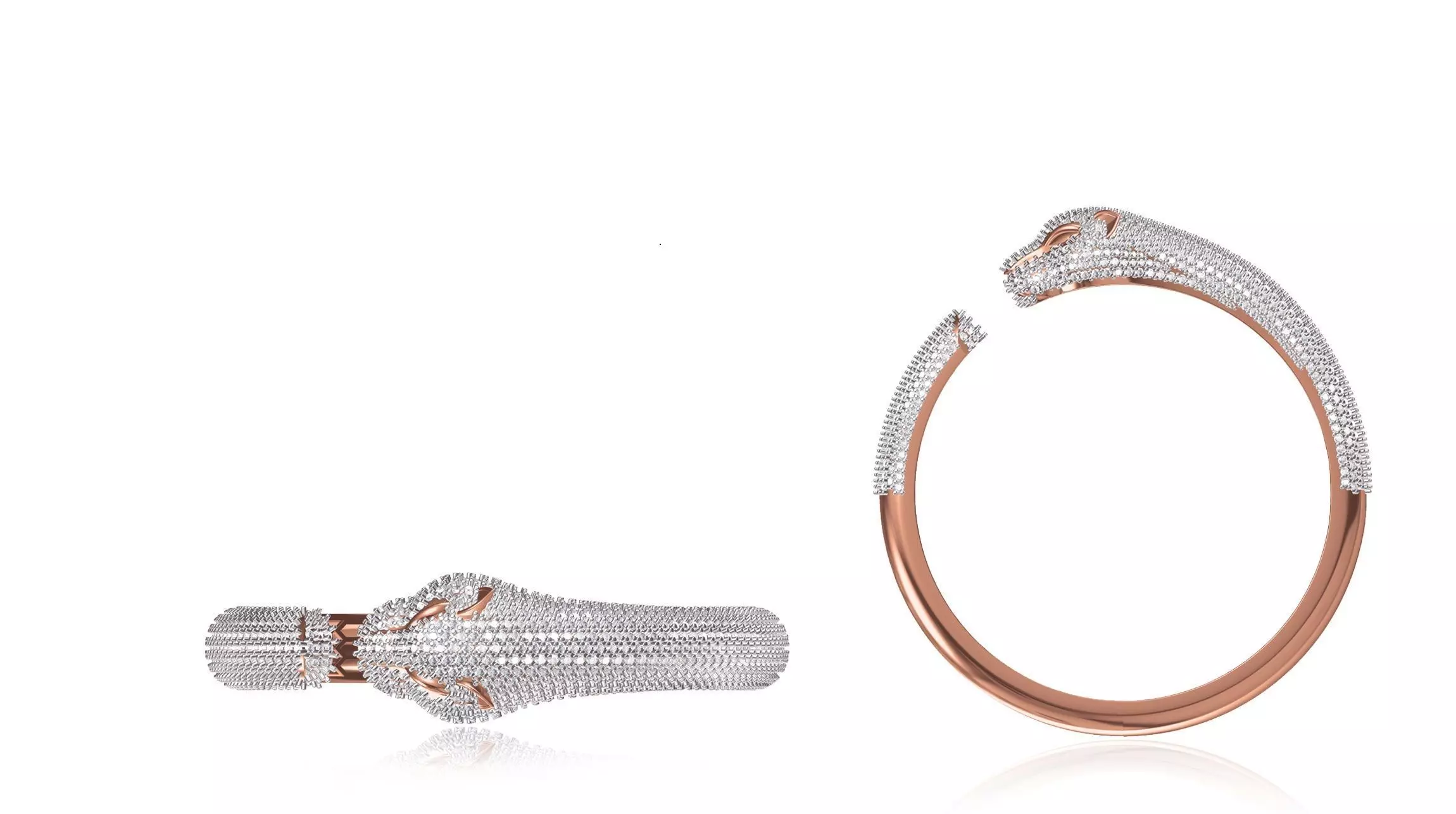 Women Bangle Bracelet STL JCD Details 3D print model_0