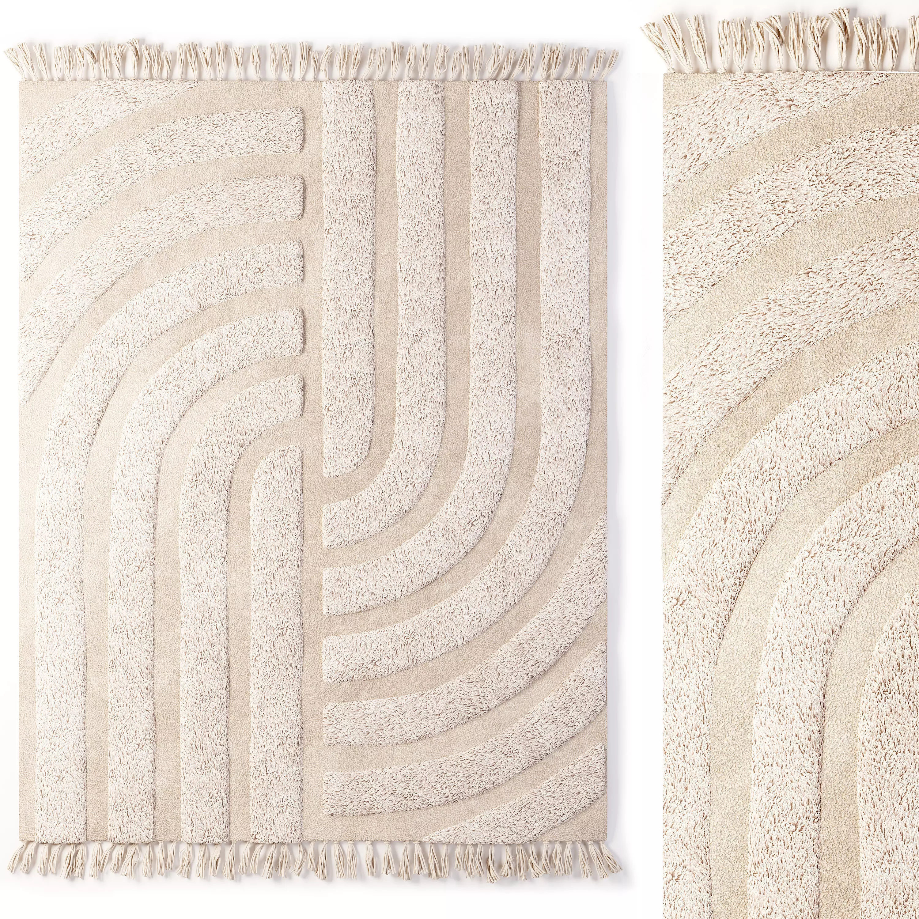 Karmen Hilo Tufted Rug Low-poly 3D model