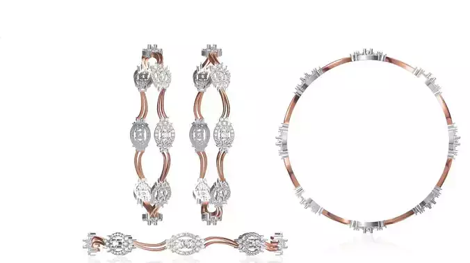 Women Bangle Bracelet STL JCD Details