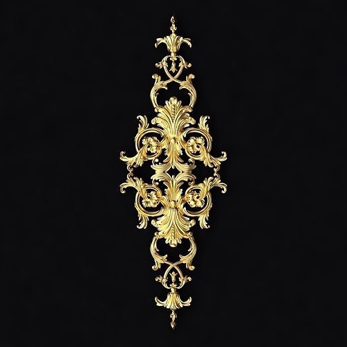 Central decor ornament for furniture 3D model