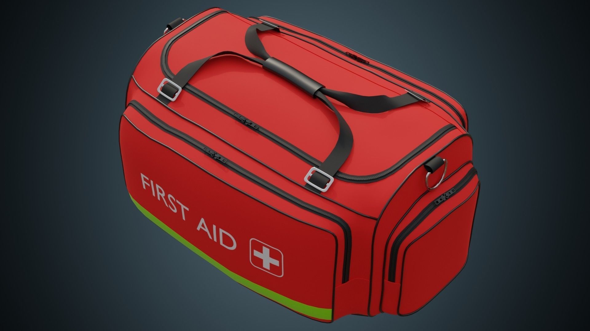 Medical Bag 1 Basic Low-poly 3D model_2