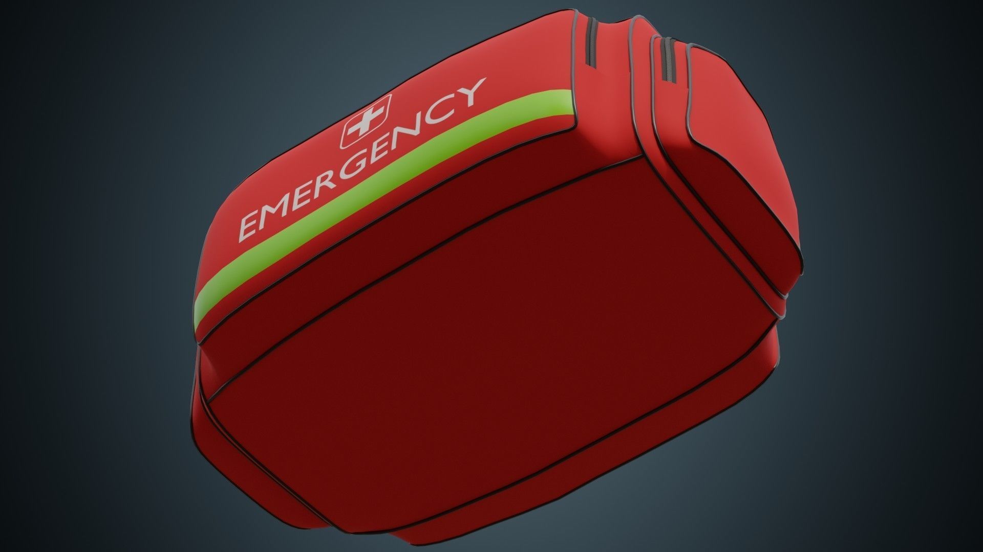 Medical Bag 1 Basic Low-poly 3D model_4