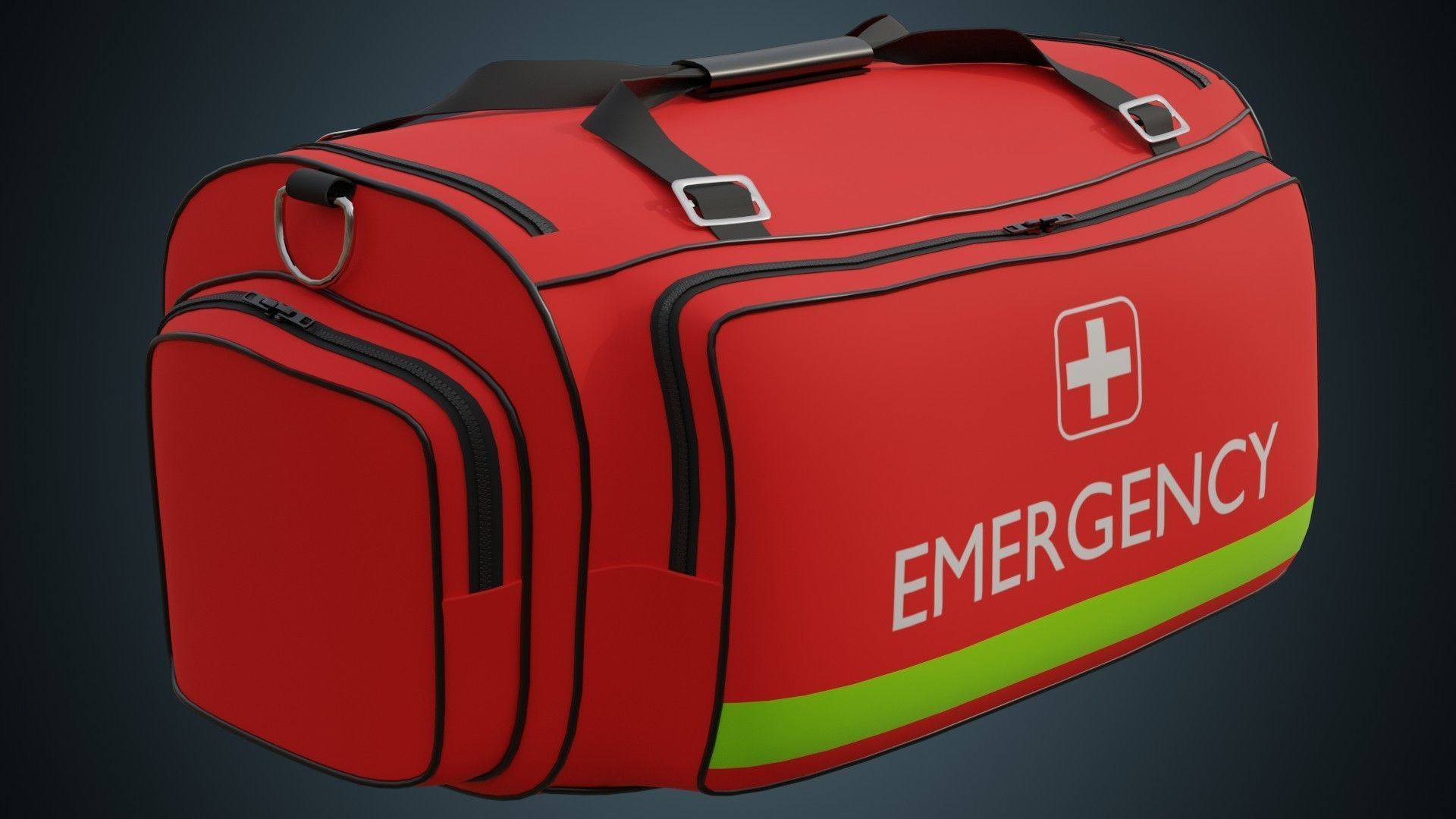 Medical Bag 1 Basic Low-poly 3D model_1