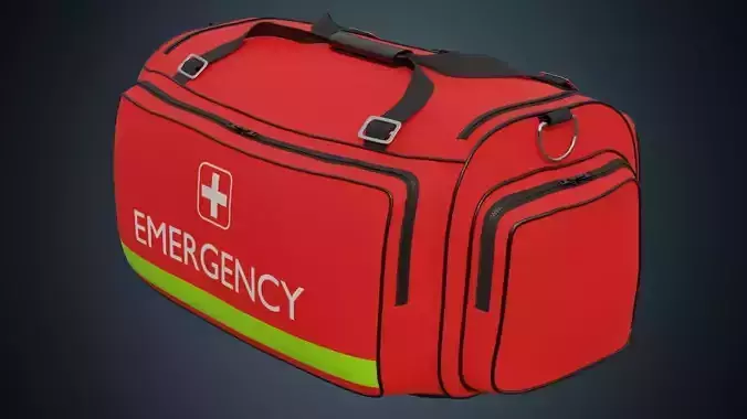 Medical Bag 1 Basic Low-poly 3D model