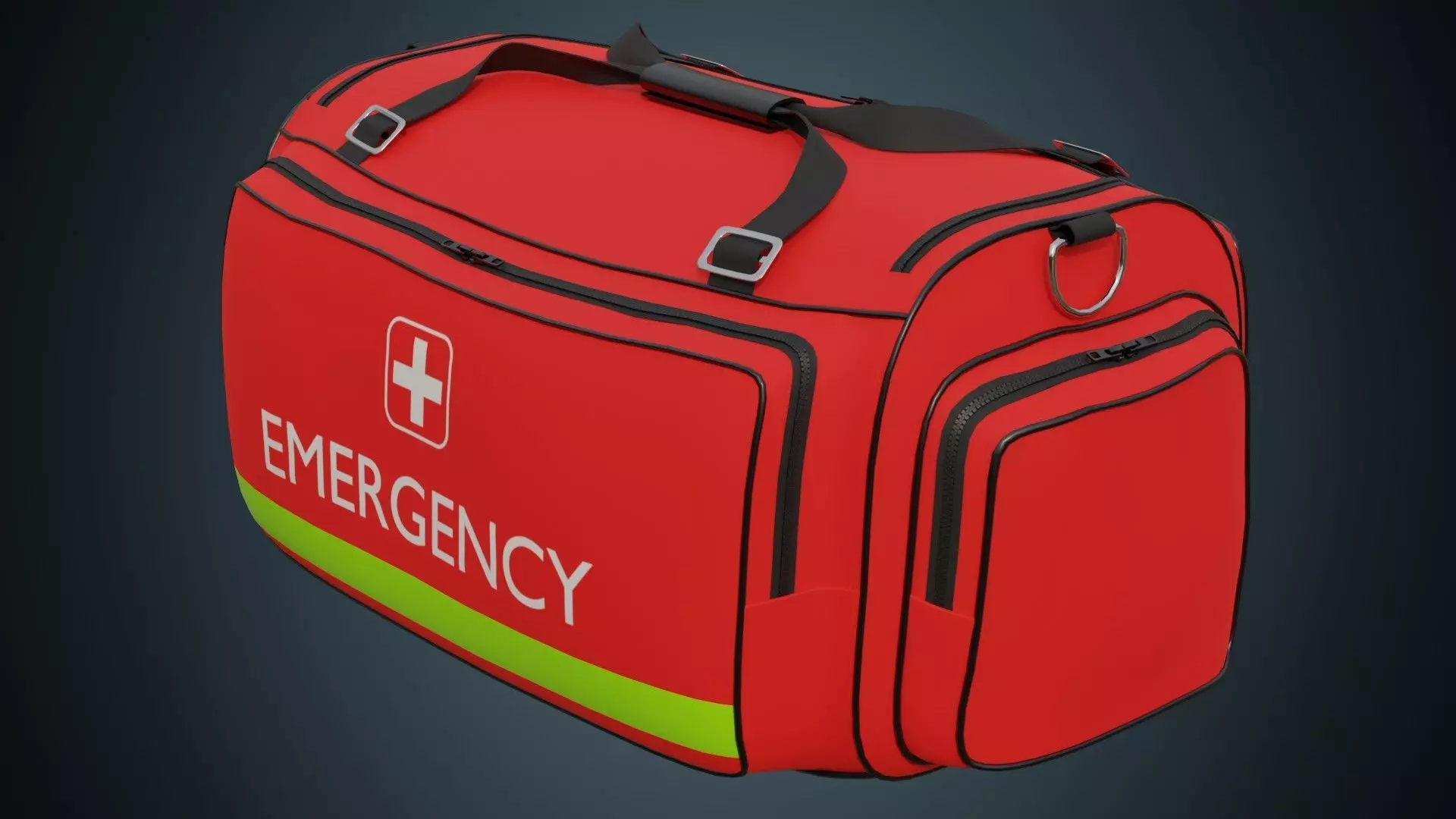 Medical Bag 1 Basic Low-poly 3D model_0