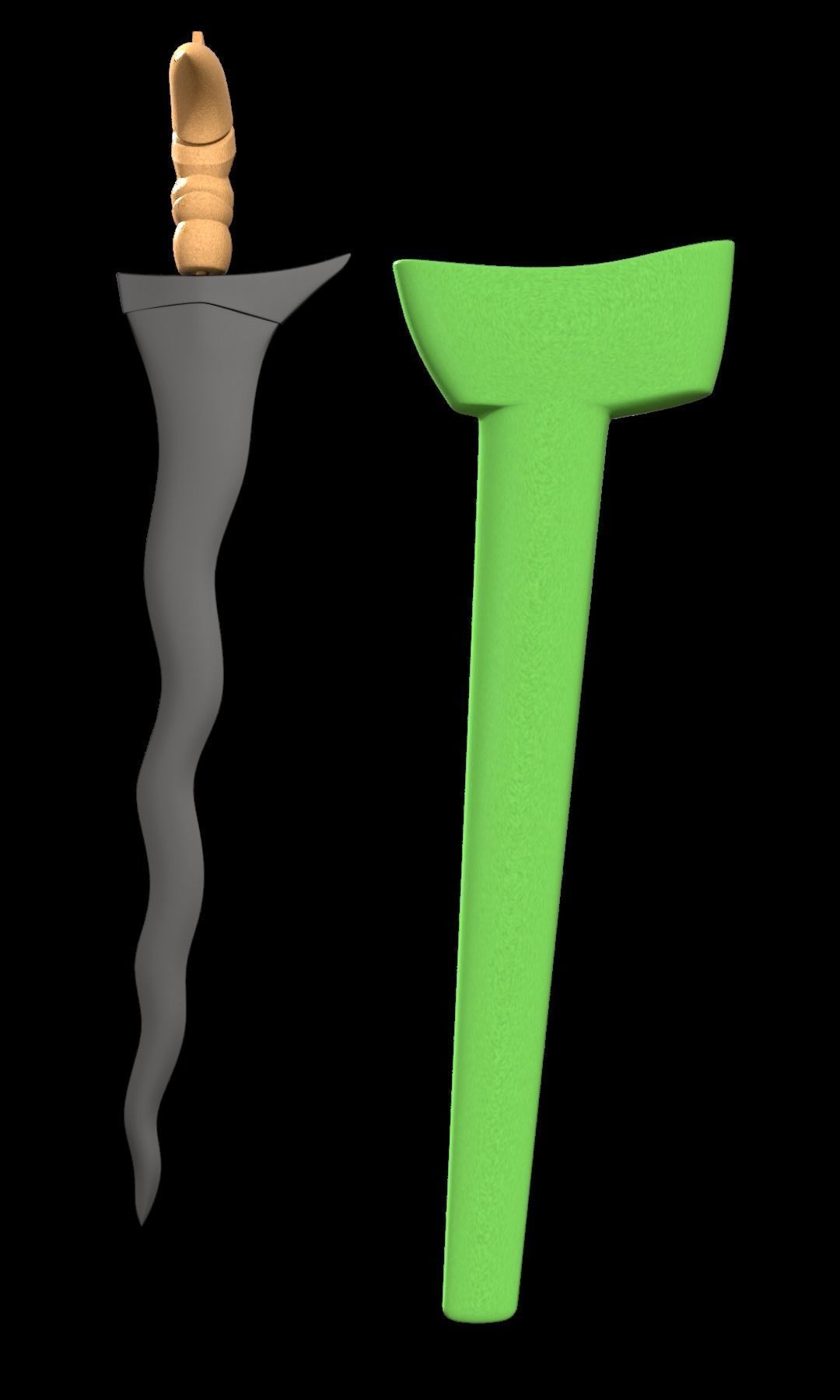 Keris Low Poly 3D model 3D model_6