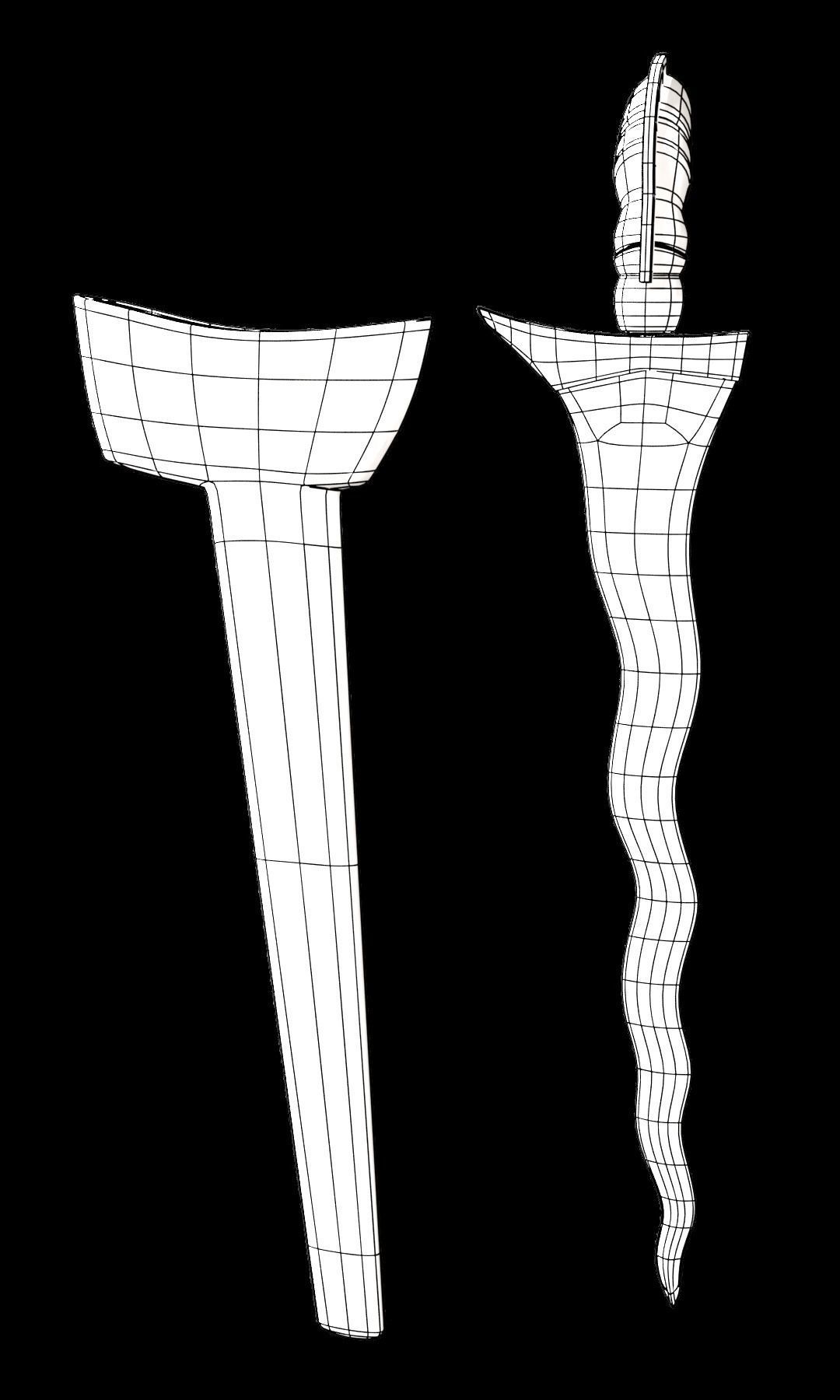 Keris Low Poly 3D model 3D model_3