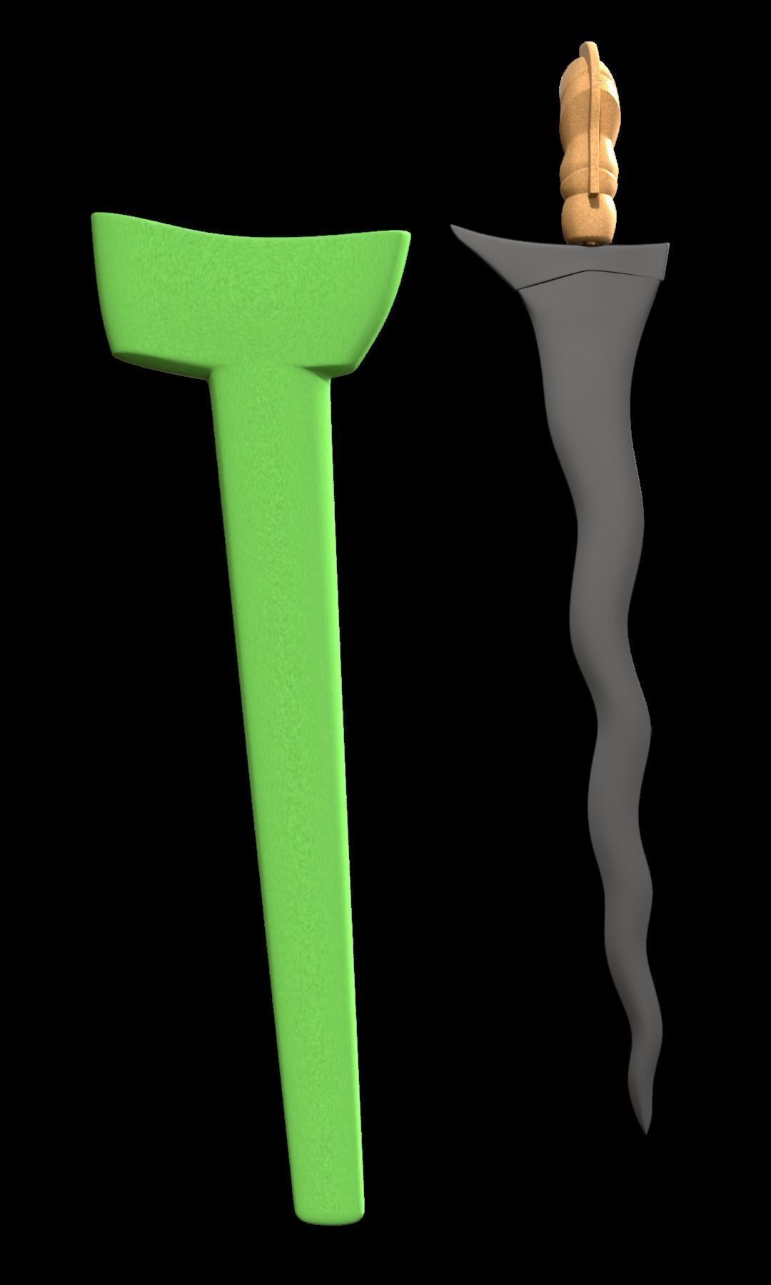 Keris Low Poly 3D model 3D model_4