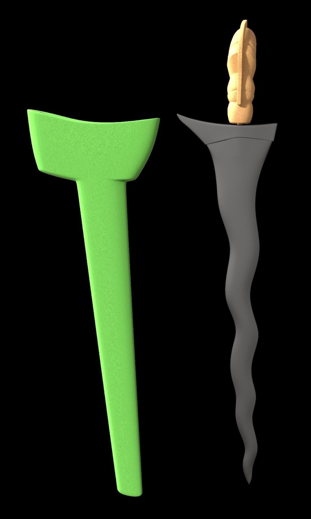 Keris Low Poly 3D model 3D model_2