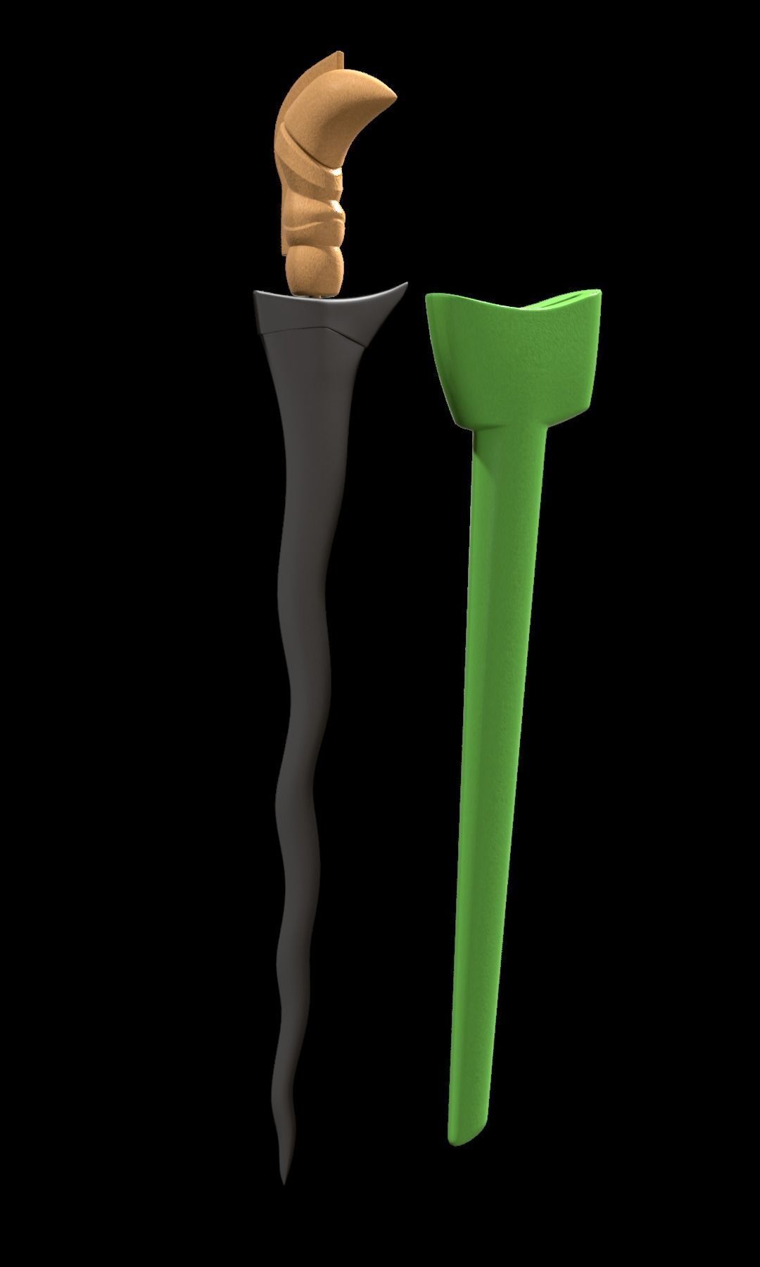 Keris Low Poly 3D model 3D model_5