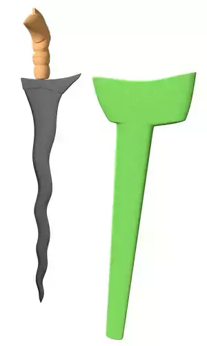 Keris Low Poly 3D model