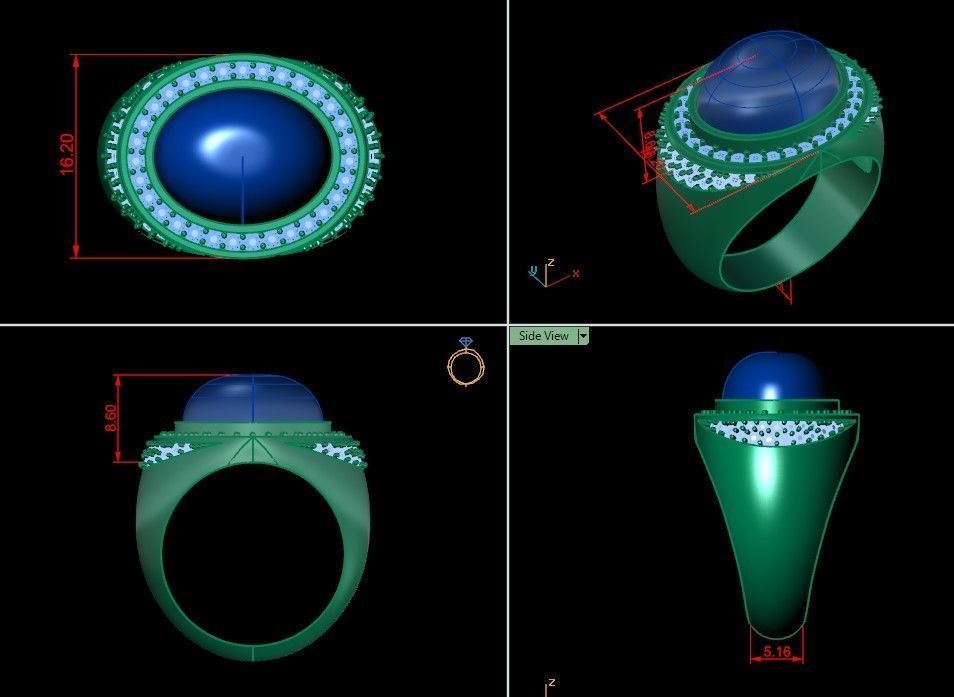 Man Ring Version 1 MR 76 3D print model_6