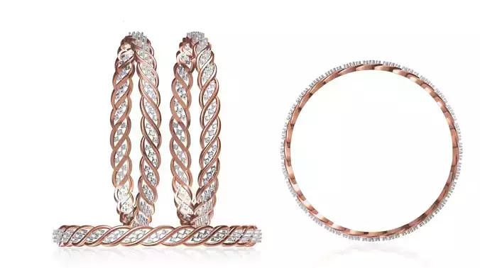 Women Bangle Bracelet STL JCD Details