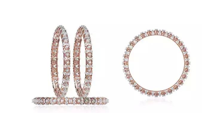 Women Bangle Bracelet STL JCD Details