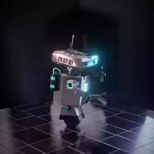 3D Sci-Fi  worker Robot in blender 3D model