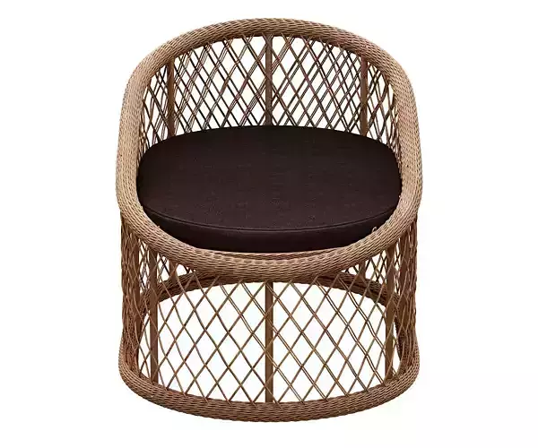 Outdoor chair 01 Low-poly 3D model