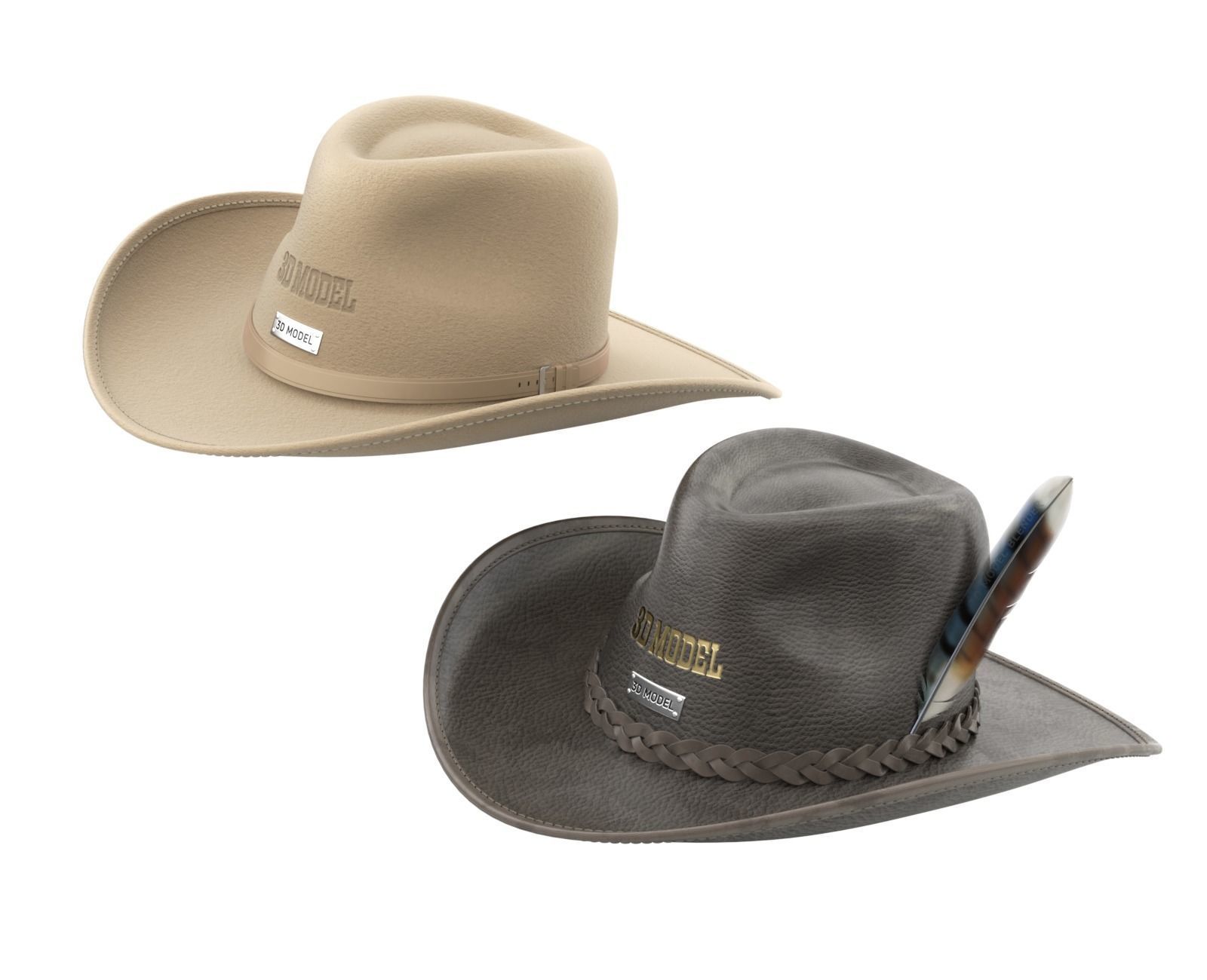 Cowboy Hat 3D model_11