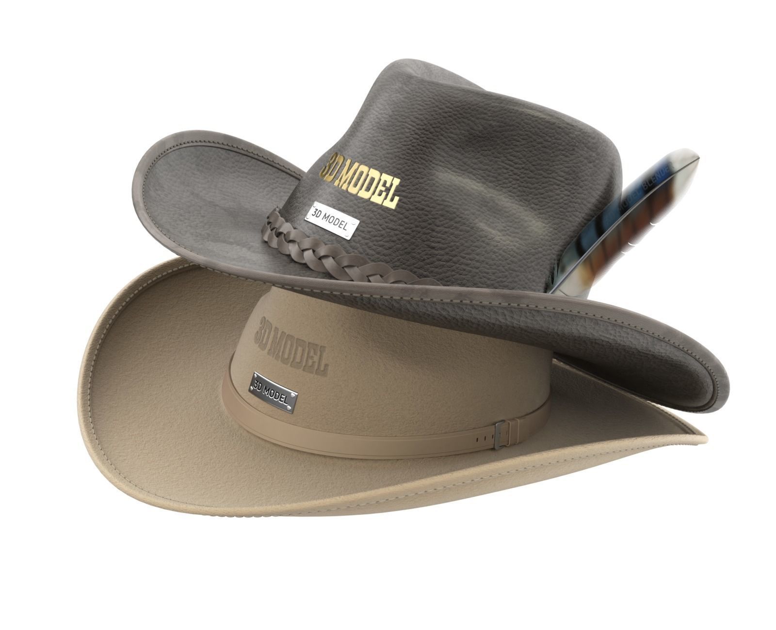 Cowboy Hat 3D model_12