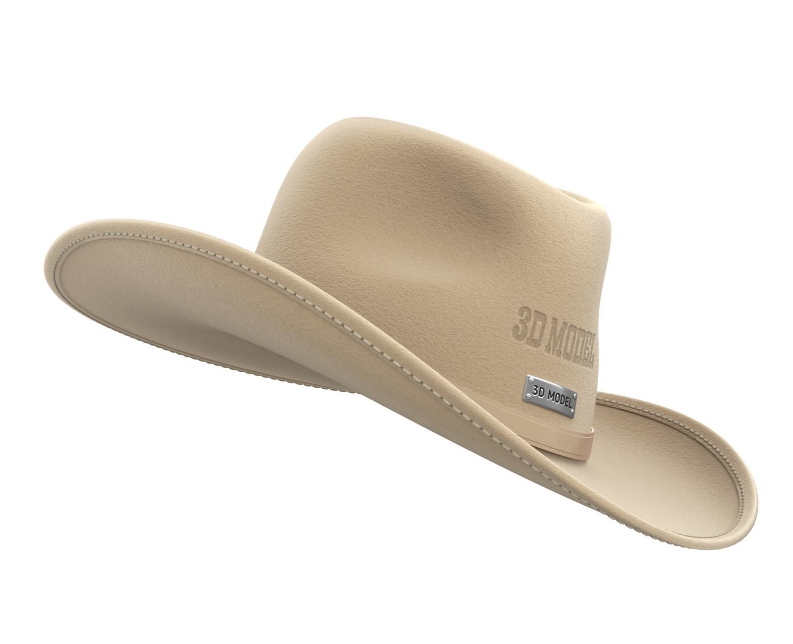 Cowboy Hat 3D model_8