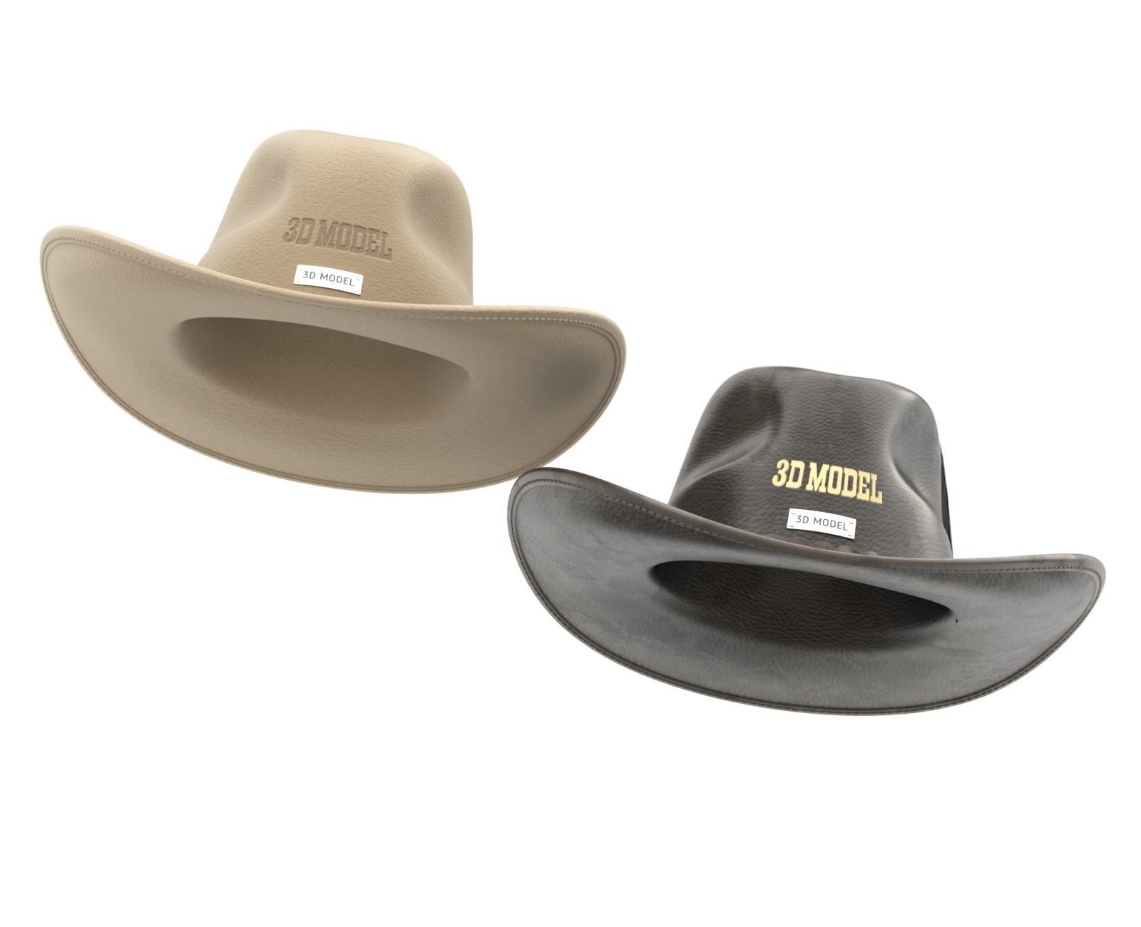 Cowboy Hat 3D model_13
