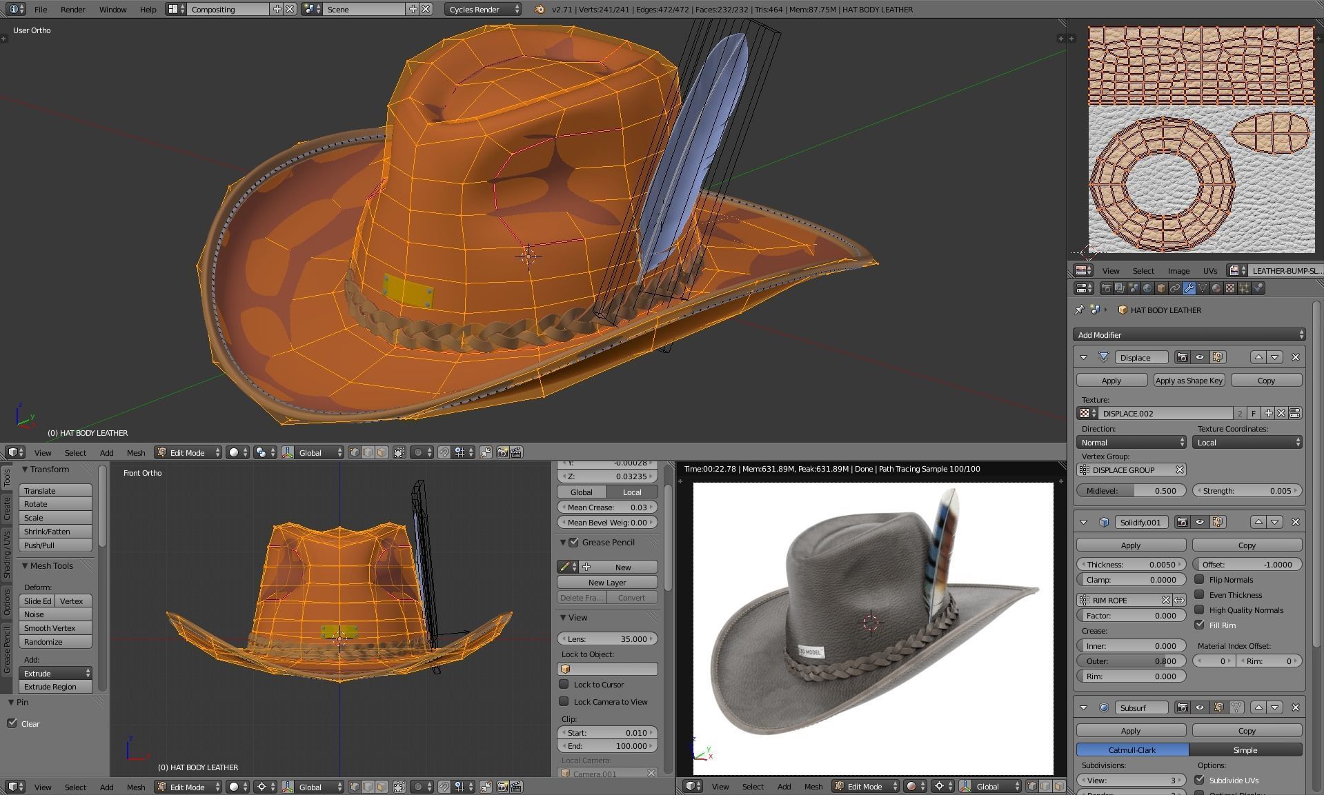 Cowboy Hat 3D model_20