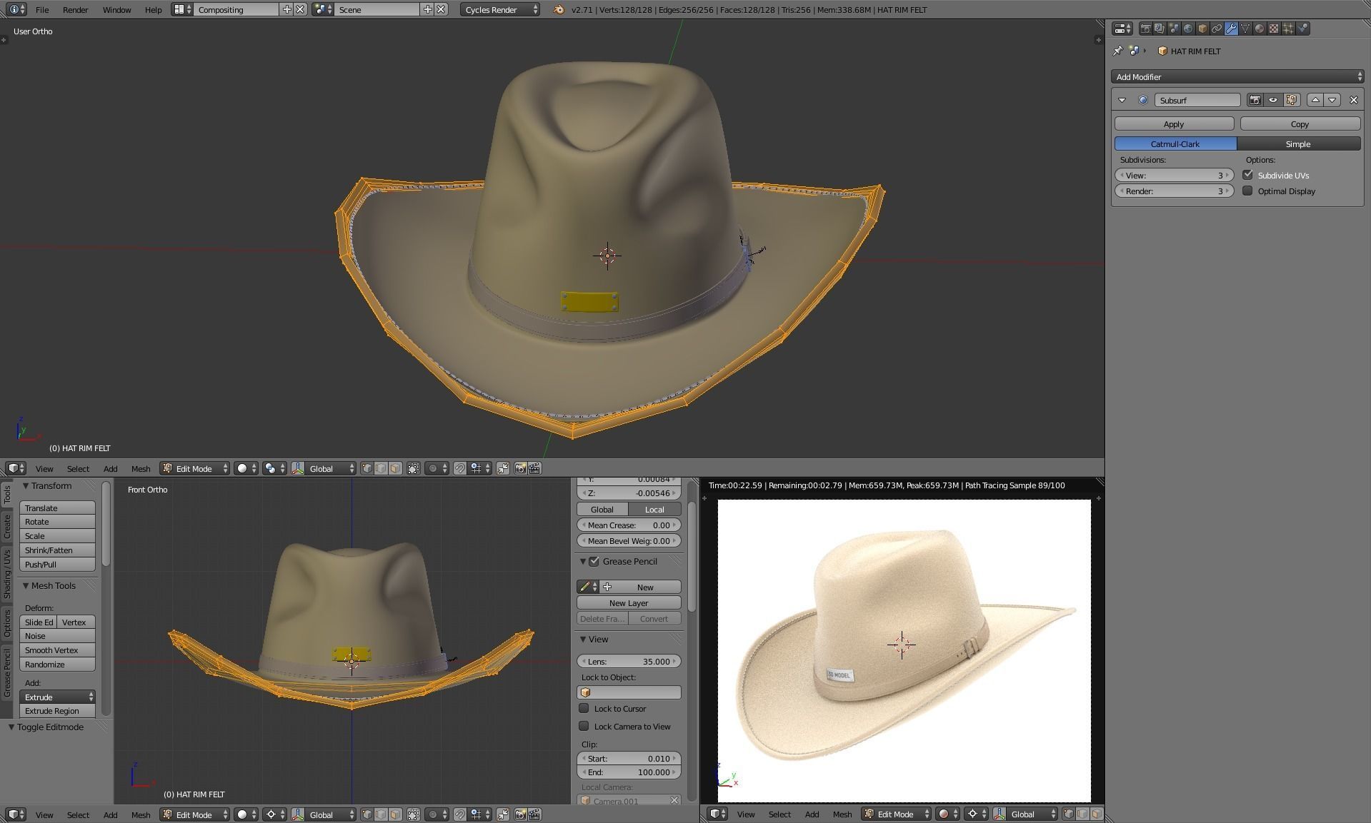 Cowboy Hat 3D model_18