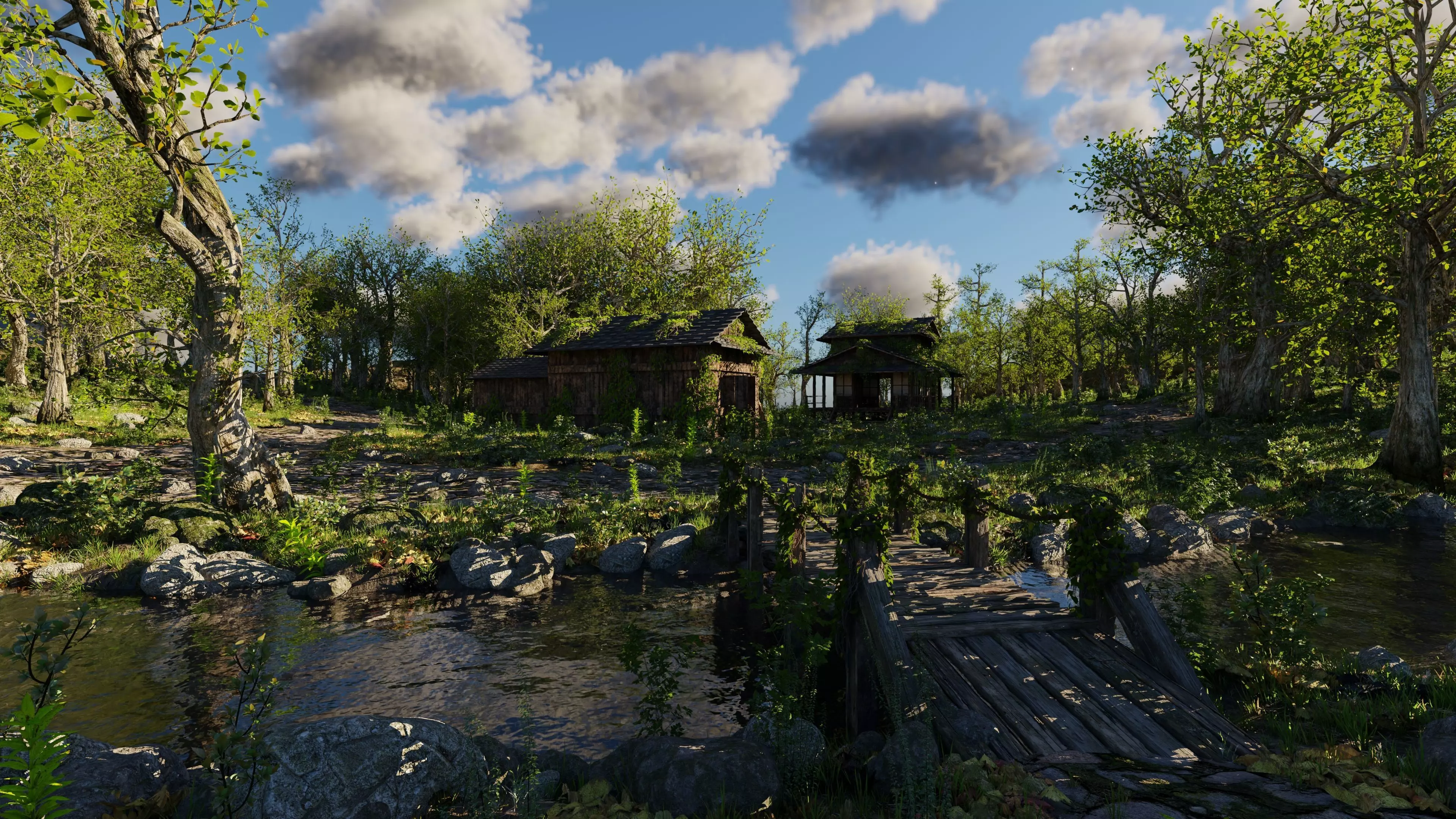 Abandoned Shack Scene 3D model_0