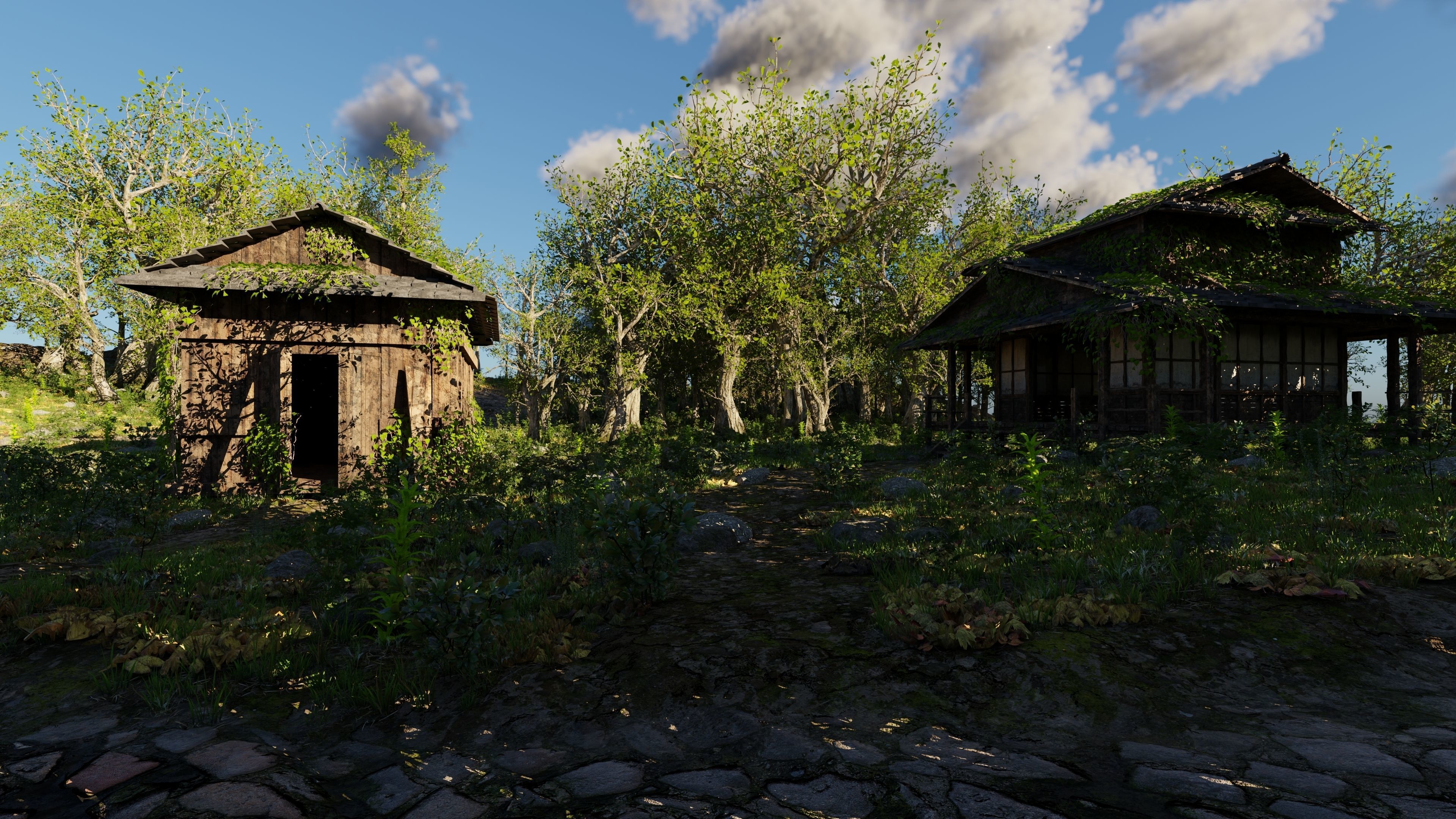 Abandoned Shack Scene 3D model_2