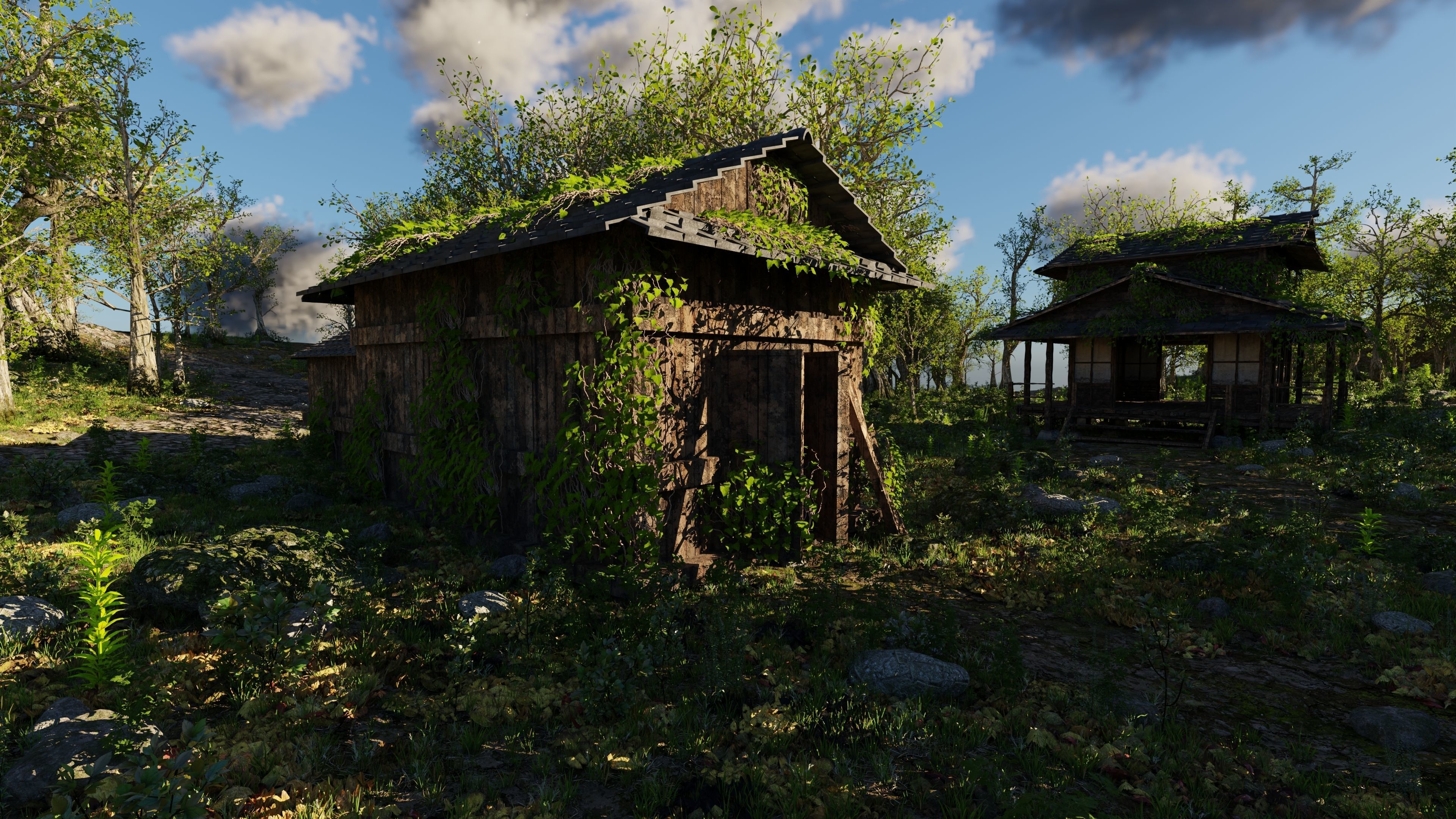 Abandoned Shack Scene 3D model_4
