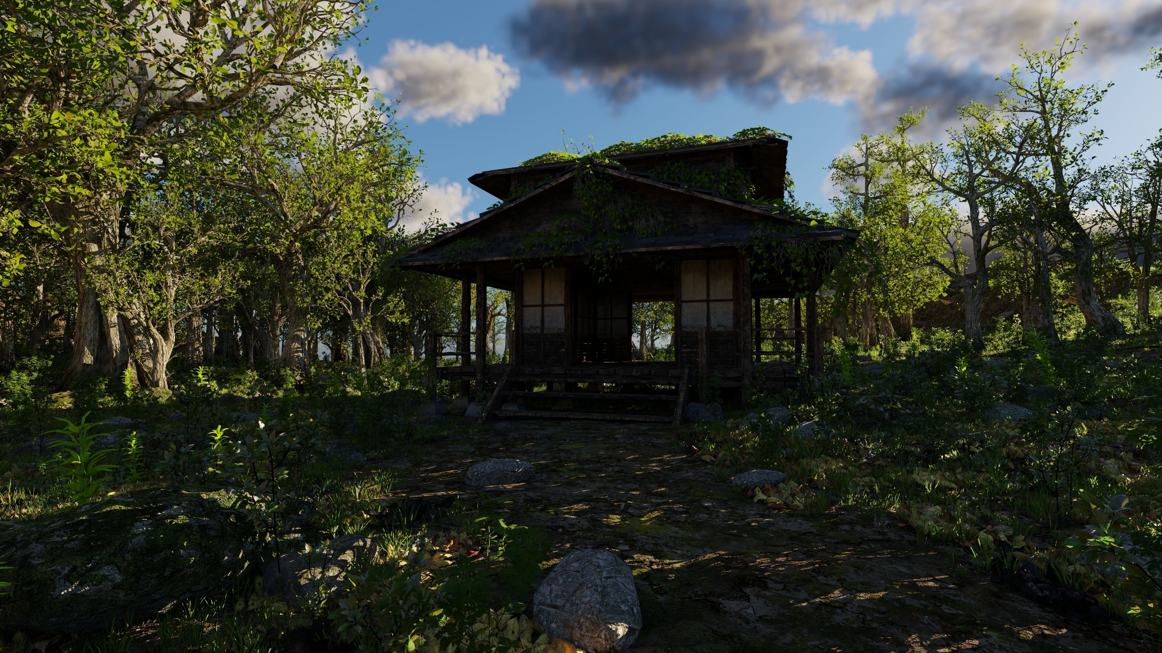 Abandoned Shack Scene 3D model_3