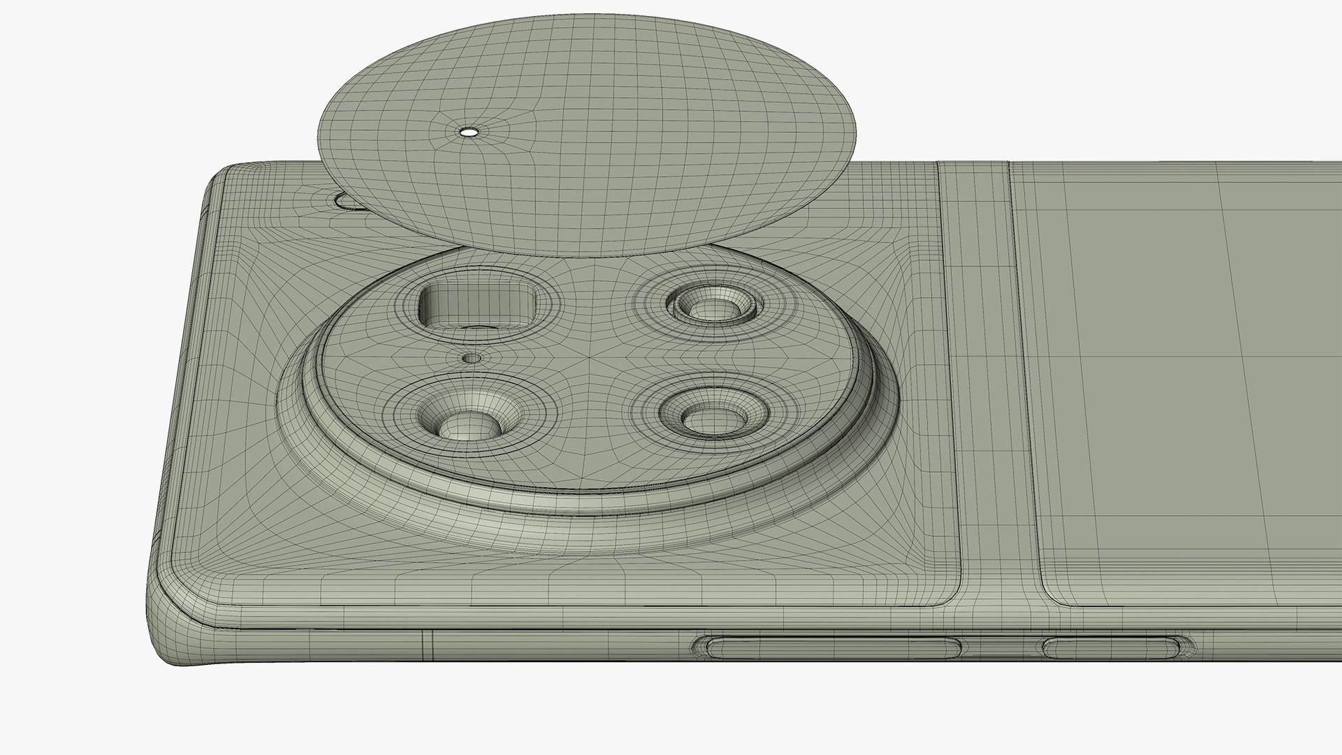 Vivo X90 Pro Plus Red Low-poly 3D model_16