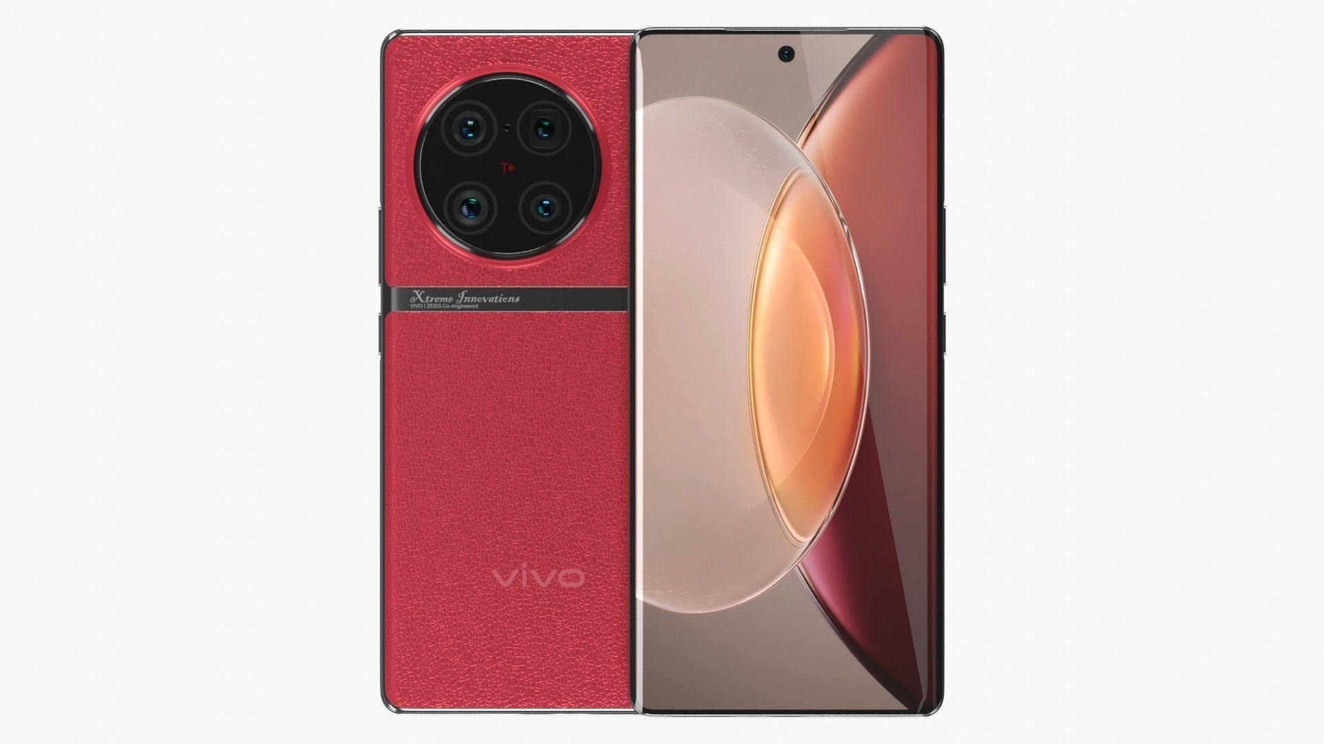 Vivo X90 Pro Plus Red Low-poly 3D model_1