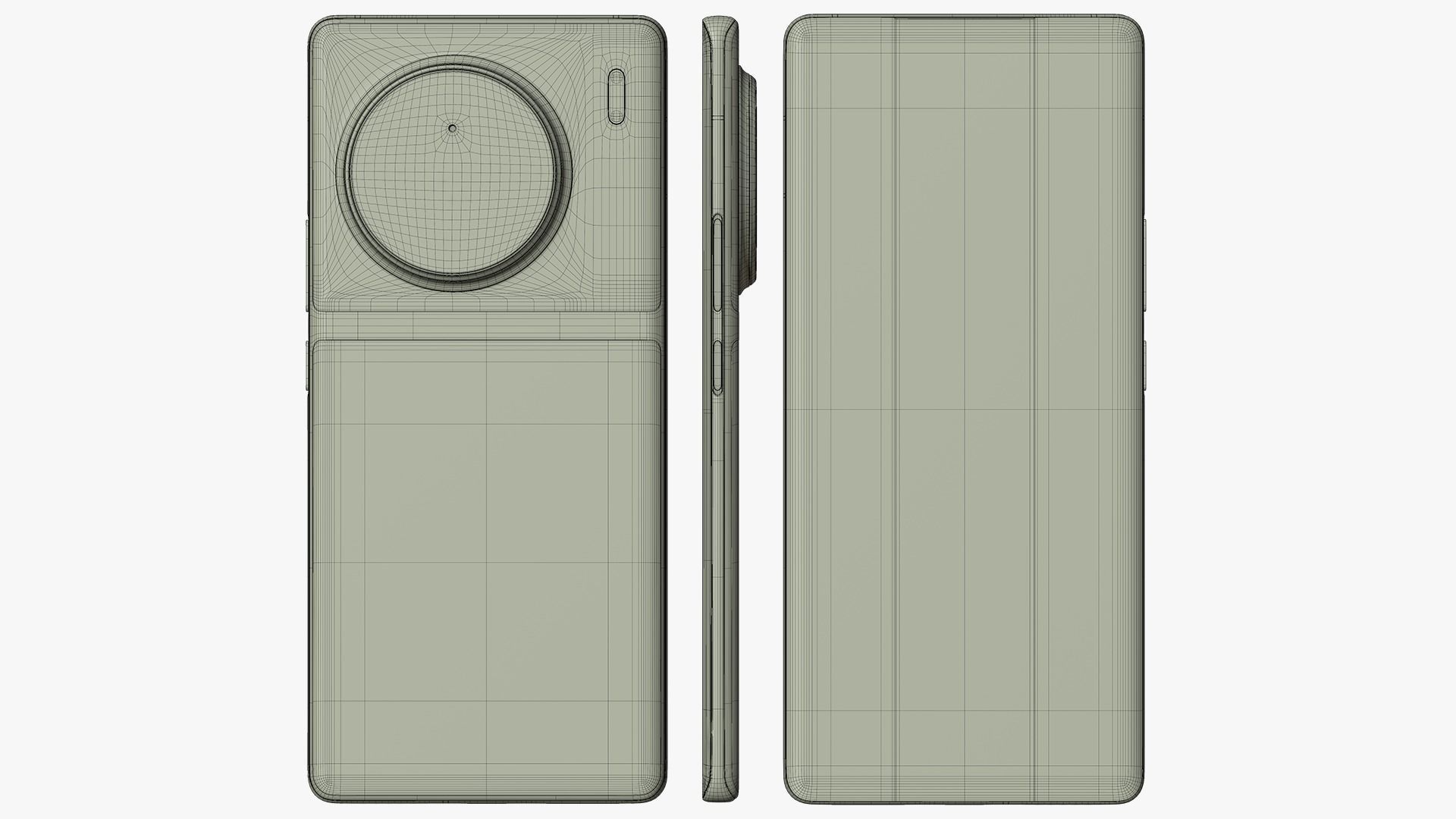 Vivo X90 Pro Plus Red Low-poly 3D model_12