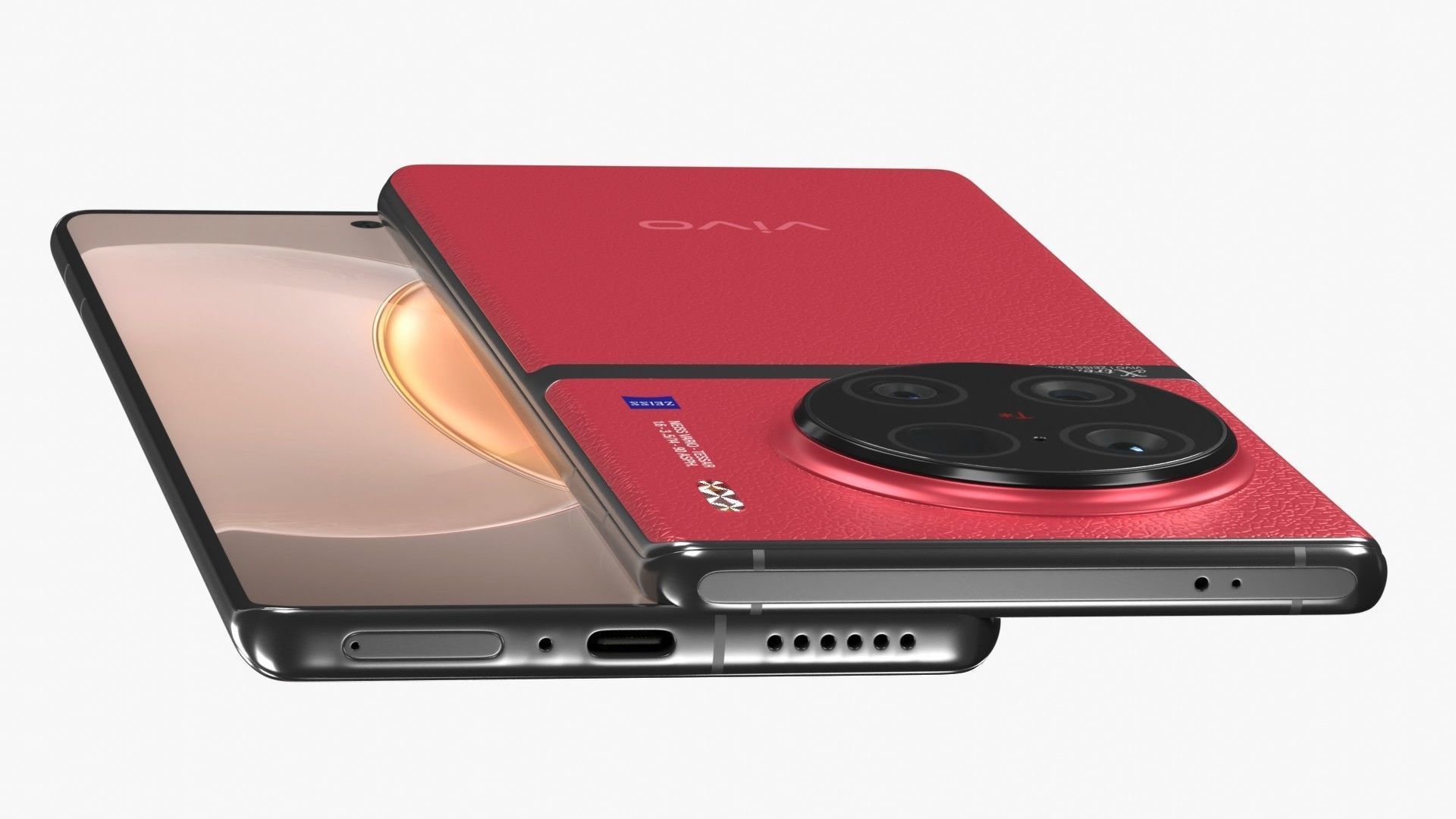 Vivo X90 Pro Plus Red Low-poly 3D model_6