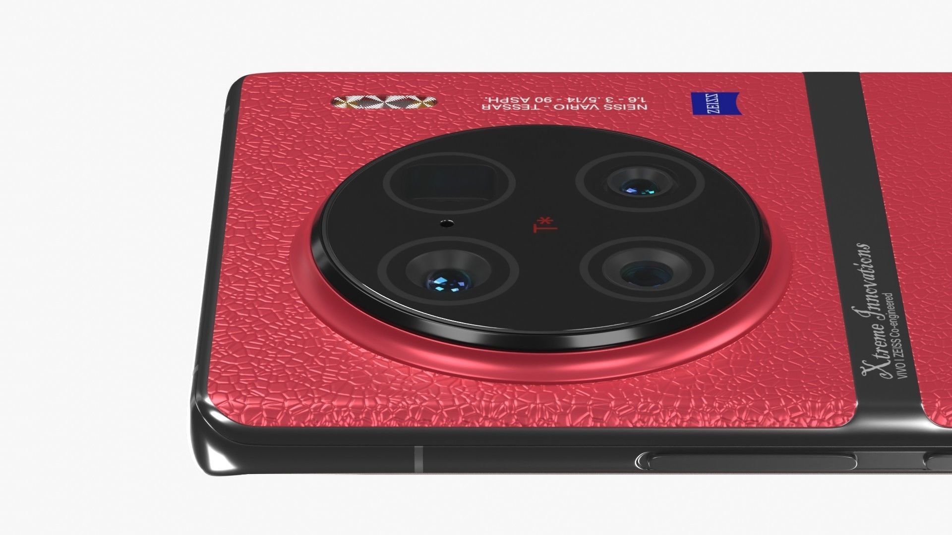 Vivo X90 Pro Plus Red Low-poly 3D model_5