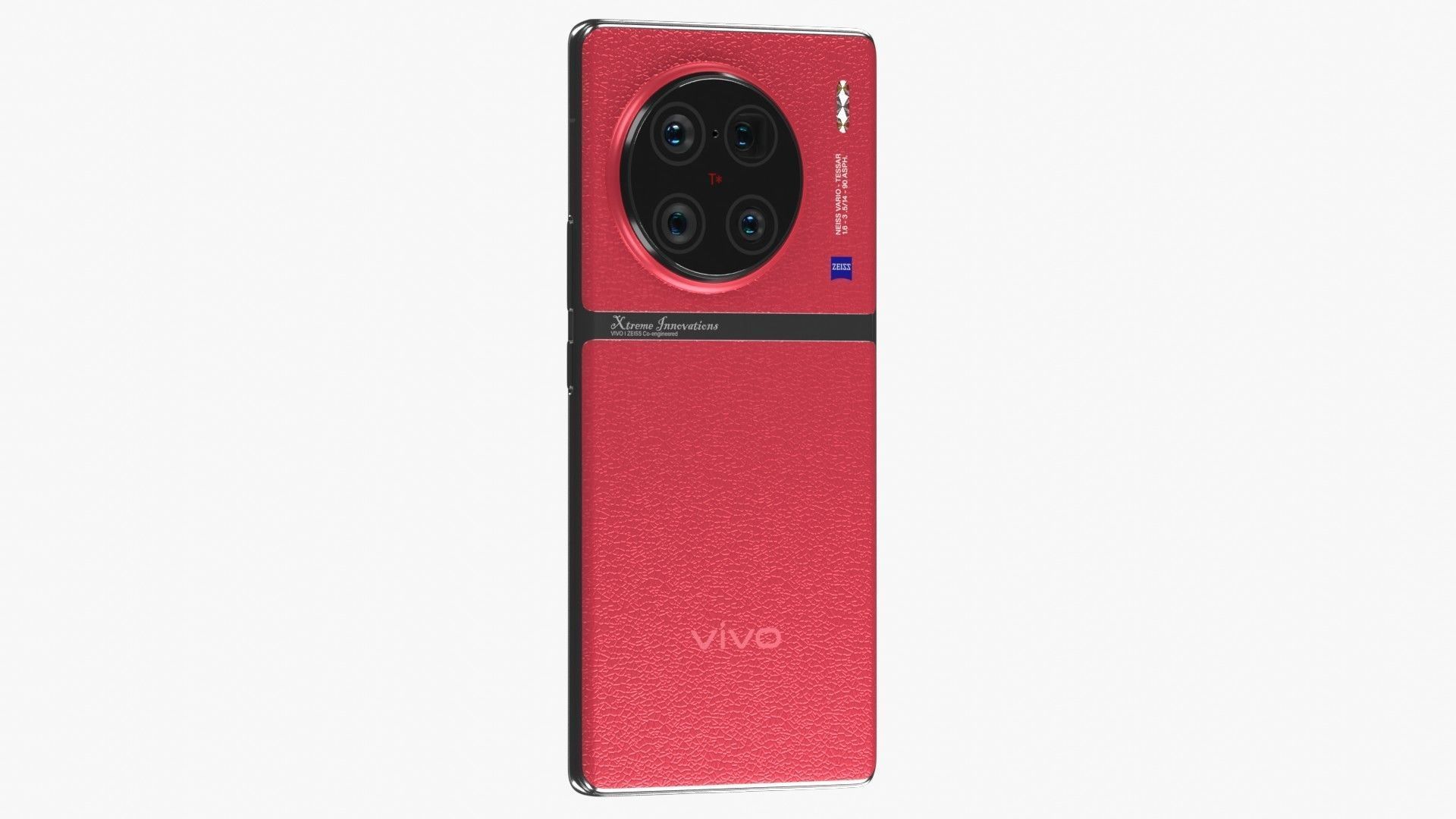 Vivo X90 Pro Plus Red Low-poly 3D model_9