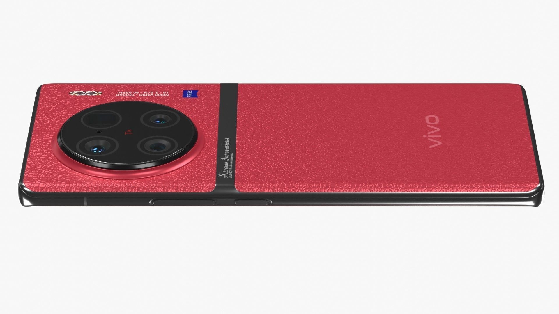 Vivo X90 Pro Plus Red Low-poly 3D model_4