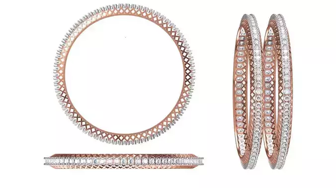Women Bangle Bracelet STL JCD Details