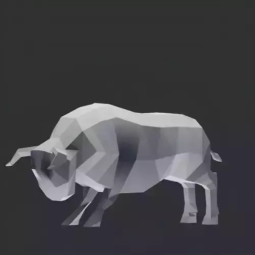 low poly bull