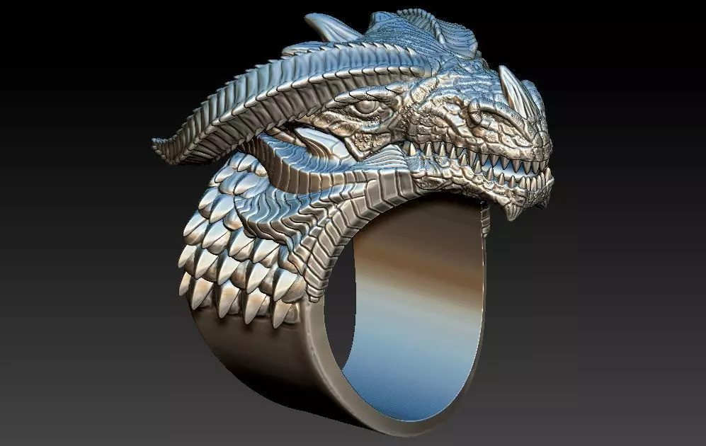 Dragon Ring 3D print model_0