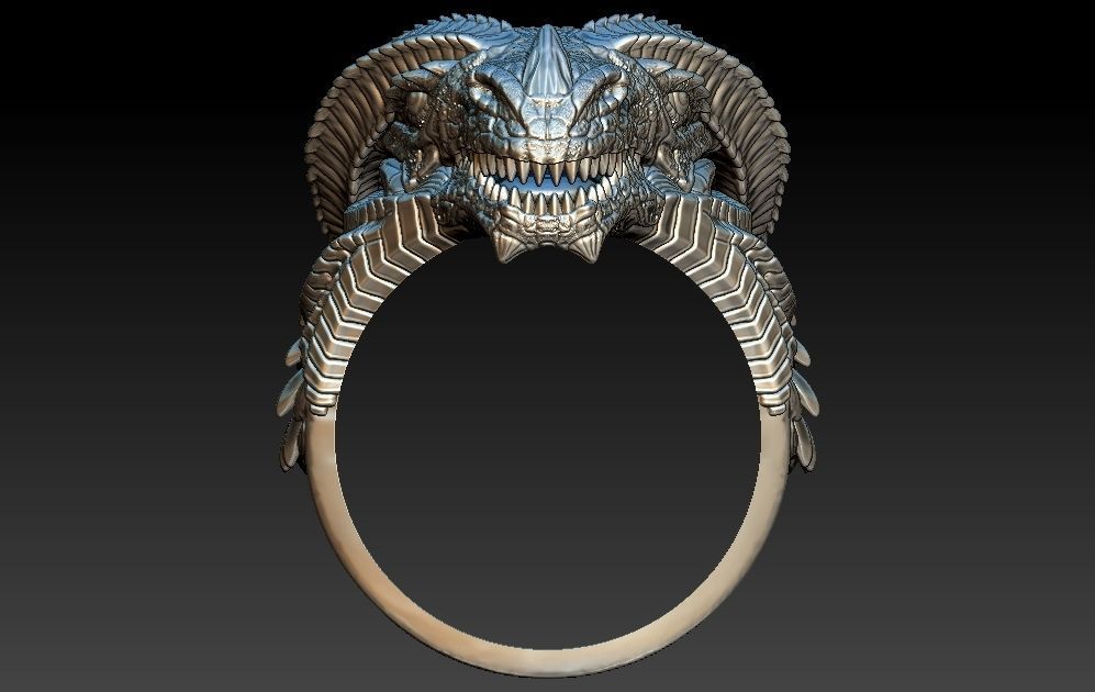 Dragon Ring 3D print model_1