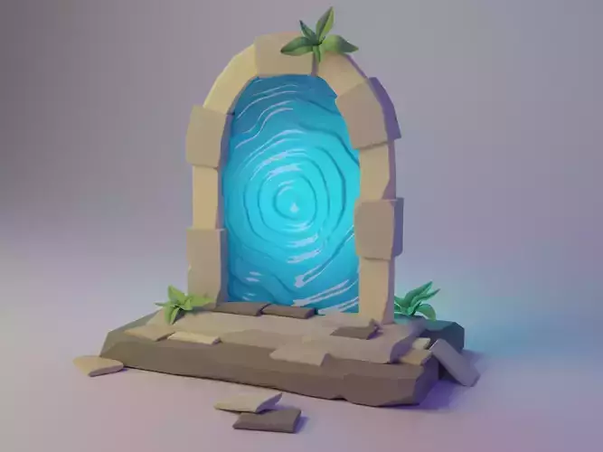 Portal 3D model Low-poly 3D model