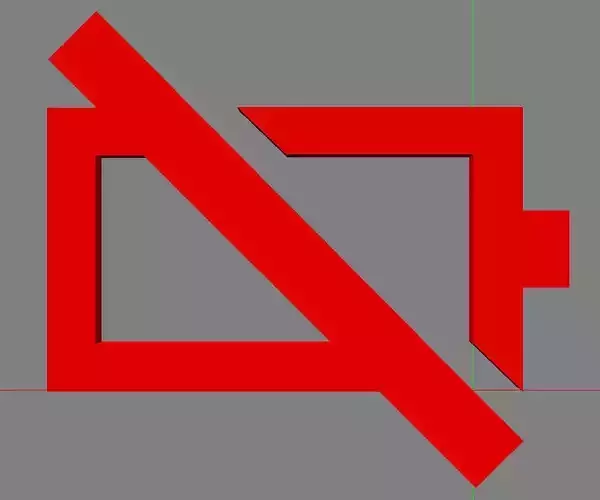 Dead battery 3D icon