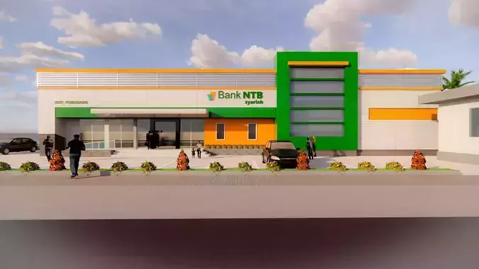 branch bank building  bank cabang