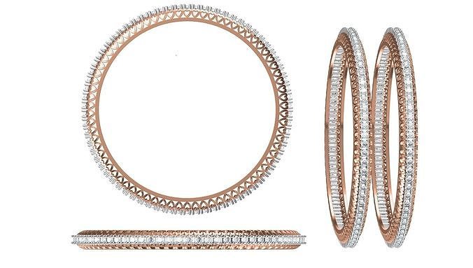 Women Bangle Bracelet STL JCD Details 3D print model