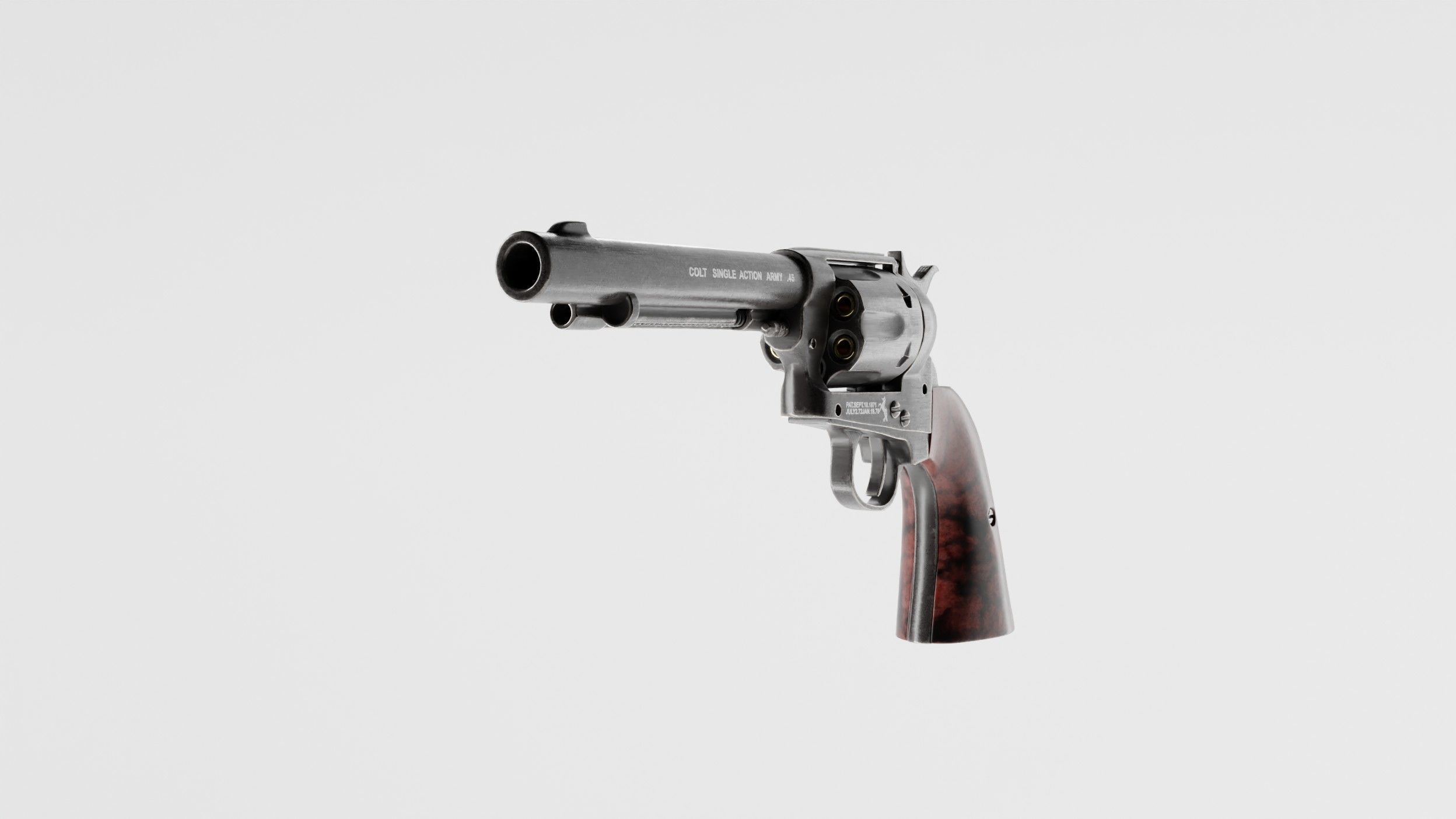 Colt Peacemaker Low-poly 3D model_5