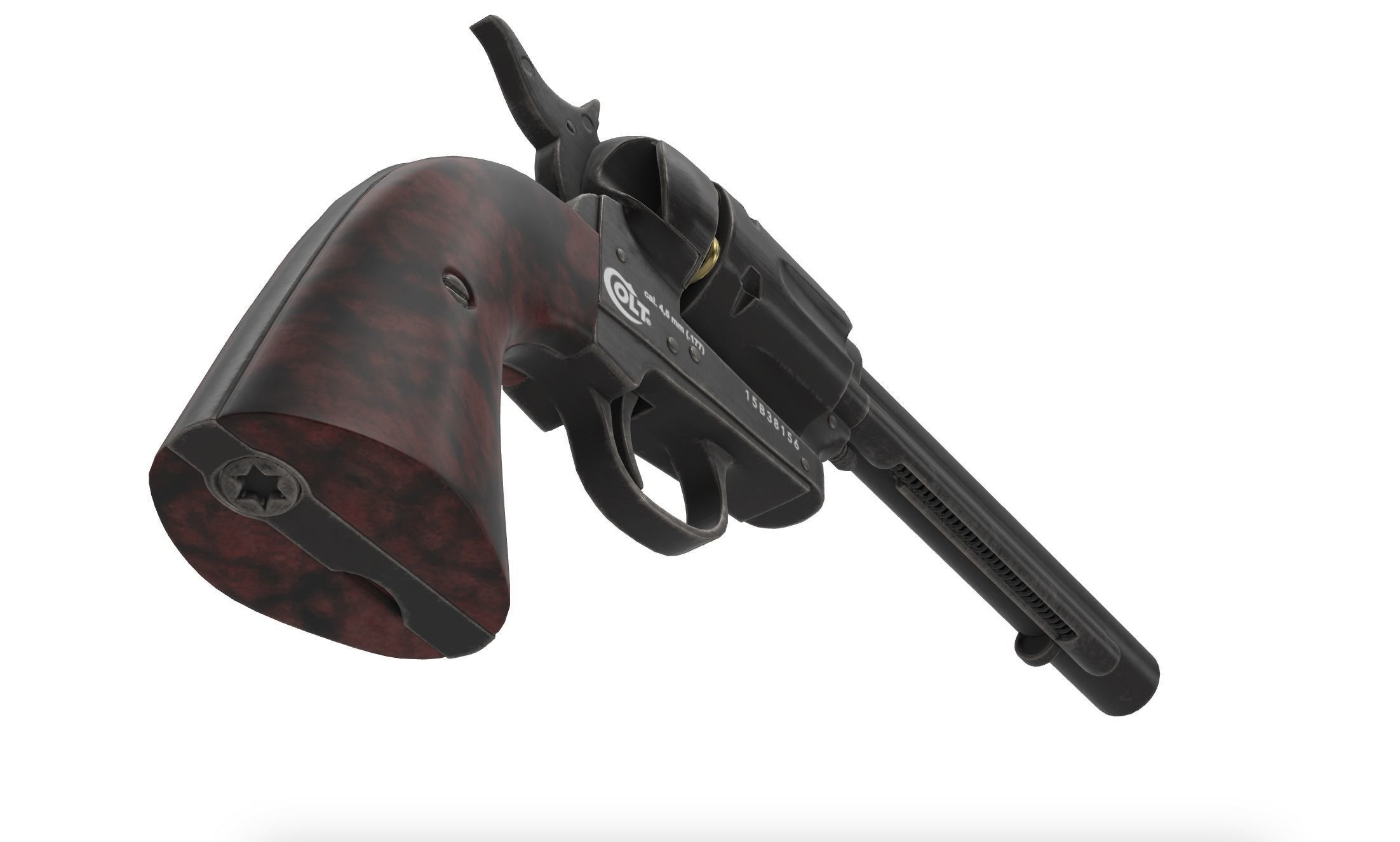 Colt Peacemaker Low-poly 3D model_7