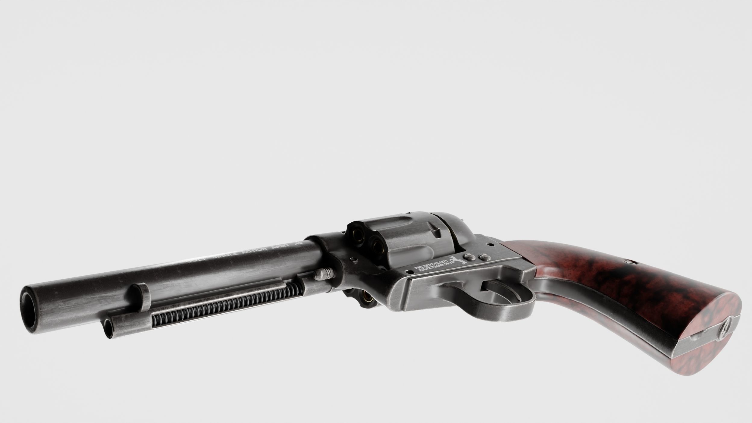 Colt Peacemaker Low-poly 3D model_4